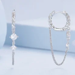 1 Pair Classic Style Round Plating Inlay Sterling Silver Zircon Earrings