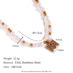 Elegant Letter Stainless Steel Freshwater Pearl Beaded Plating Inlay Zircon 18K Gold Plated Pendant Necklace 10 Elegant Letter Stainless Steel Freshwater Pearl Beaded Plating Inlay Zircon 18K Gold Plated Pendant Necklace -Deals Glis Jewel Store 1661308396990763008