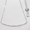 Simple Style Solid Color Sterling Silver Inlay Artificial Gemstones Necklace