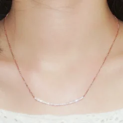 Simple Style Solid Color Sterling Silver Inlay Artificial Gemstones Necklace -Deals Glis Jewel Store 1661576831276552192