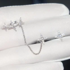 1 Pair Sweet Star Inlay Sterling Silver Artificial Gemstones Ear Studs 11 1 Pair Sweet Star Inlay Sterling Silver Artificial Gemstones Ear Studs -Deals Glis Jewel Store 1661576836334882816 1