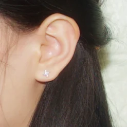 1 Pair Sweet Star Inlay Sterling Silver Artificial Gemstones Ear Studs 8 1 Pair Sweet Star Inlay Sterling Silver Artificial Gemstones Ear Studs -Deals Glis Jewel Store 1661576839707103232