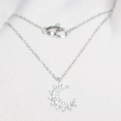 Classic Style Moon Sterling Silver Inlay Artificial Gemstones Pendant Necklace 9 Classic Style Moon Sterling Silver Inlay Artificial Gemstones Pendant Necklace -Deals Glis Jewel Store 1661576900977496064