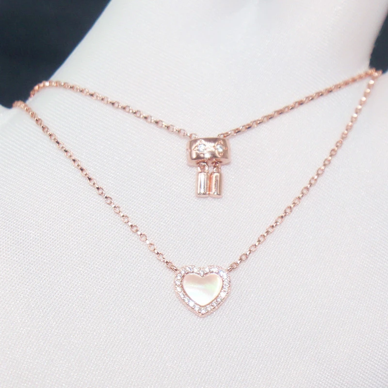 Sweet Heart Shape Sterling Silver Inlay Artificial Gemstones Pendant Necklace 6 Sweet Heart Shape Sterling Silver Inlay Artificial Gemstones Pendant Necklace - Image 6