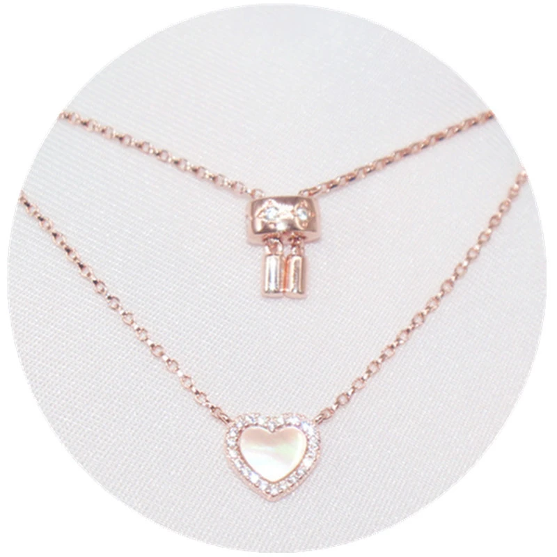 Sweet Heart Shape Sterling Silver Inlay Artificial Gemstones Pendant Necklace 3 Sweet Heart Shape Sterling Silver Inlay Artificial Gemstones Pendant Necklace - Image 3