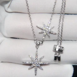 Classic Style Star Sterling Silver Inlay Artificial Gemstones Pendant Necklace 9 Classic Style Star Sterling Silver Inlay Artificial Gemstones Pendant Necklace -Deals Glis Jewel Store 1661577035602071552