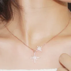 Classic Style Star Sterling Silver Inlay Artificial Gemstones Pendant Necklace 8 Classic Style Star Sterling Silver Inlay Artificial Gemstones Pendant Necklace -Deals Glis Jewel Store 1661577044531744768