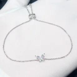 Simple Style Butterfly Sterling Silver Inlay Artificial Gemstones Bracelets -Deals Glis Jewel Store 1661577056451956736 1