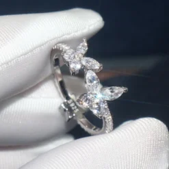 Classic Style Butterfly Sterling Silver Inlay Artificial Gemstones Rings 8 Classic Style Butterfly Sterling Silver Inlay Artificial Gemstones Rings -Deals Glis Jewel Store 1661577098189475840