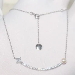 Lady Geometric Sterling Silver Inlay Artificial Gemstones Necklace -Deals Glis Jewel Store 1661577183166074880