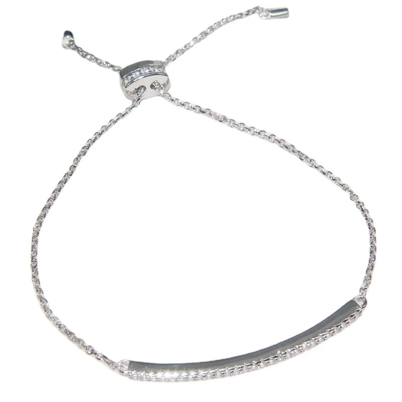 Simple Style Solid Color Sterling Silver Inlay Artificial Gemstones Bracelets 5 Simple Style Solid Color Sterling Silver Inlay Artificial Gemstones Bracelets - Image 5