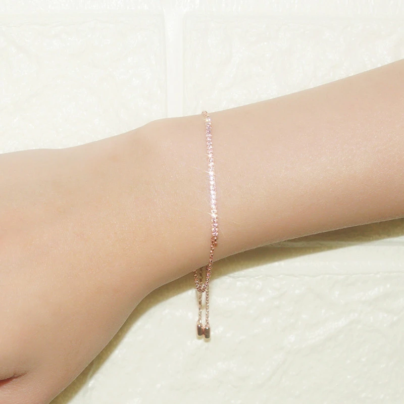 Simple Style Solid Color Sterling Silver Inlay Artificial Gemstones Bracelets 6 Simple Style Solid Color Sterling Silver Inlay Artificial Gemstones Bracelets - Image 6