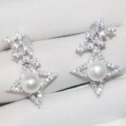 1 Pair Classic Style Star Inlay Sterling Silver Artificial Gemstones Drop Earrings 10 1 Pair Classic Style Star Inlay Sterling Silver Artificial Gemstones Drop Earrings -Deals Glis Jewel Store 1661577383112740864