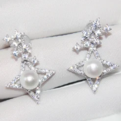 1 Pair Classic Style Star Inlay Sterling Silver Artificial Gemstones Drop Earrings 11 1 Pair Classic Style Star Inlay Sterling Silver Artificial Gemstones Drop Earrings -Deals Glis Jewel Store 1661577389915901952 1