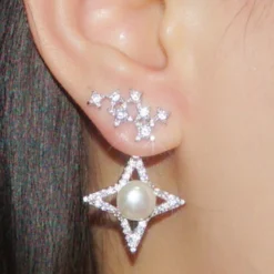 1 Pair Classic Style Star Inlay Sterling Silver Artificial Gemstones Drop Earrings 8 1 Pair Classic Style Star Inlay Sterling Silver Artificial Gemstones Drop Earrings -Deals Glis Jewel Store 1661577392927412224