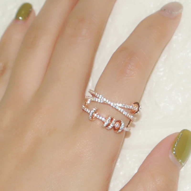 Modern Style Geometric Sterling Silver Inlay Artificial Gemstones Rings 4 Modern Style Geometric Sterling Silver Inlay Artificial Gemstones Rings - Image 4