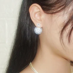 1 Piece Casual Snowflake Inlay Sterling Silver Artificial Gemstones Ear Studs 8 1 Piece Casual Snowflake Inlay Sterling Silver Artificial Gemstones Ear Studs -Deals Glis Jewel Store 1661577730073956352