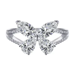 Wholesale Luxurious Wedding Shiny Butterfly Sterling Silver Inlay White Gold Plated High Carbon Diamond Rings -Deals Glis Jewel Store 1661629990204215296