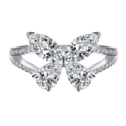 Wholesale Luxurious Wedding Shiny Butterfly Sterling Silver Inlay White Gold Plated High Carbon Diamond Rings -Deals Glis Jewel Store 1661629991110184960