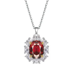 Wholesale Luxurious Wedding Shiny Geometric Sterling Silver Plating Inlay White Gold Plated High Carbon Diamond Pendant Necklace -Deals Glis Jewel Store 1661636549038706688 1