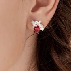 1 Pair Luxurious Queen Shiny Petal Plating Inlay Sterling Silver High Carbon Diamond White Gold Plated Ear Studs 17 1 Pair Luxurious Queen Shiny Petal Plating Inlay Sterling Silver High Carbon Diamond White Gold Plated Ear Studs -Deals Glis Jewel Store 1661657456595570688