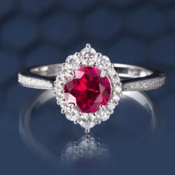 Wholesale Luxurious Shiny Geometric Sterling Silver Inlay White Gold Plated High Carbon Diamond Rings -Deals Glis Jewel Store 1661674517208109056