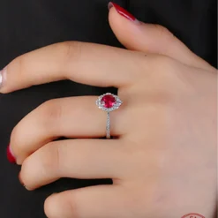 Wholesale Luxurious Shiny Geometric Sterling Silver Inlay White Gold Plated High Carbon Diamond Rings -Deals Glis Jewel Store 1661674518575452160