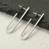 1 Pair Elegant Luxurious Queen Geometric Plating Sterling Silver White Gold Plated Ear Studs
