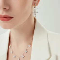 1 Pair Elegant Lady Cross Inlay Sterling Silver High Carbon Diamond White Gold Plated Drop Earrings 10 1 Pair Elegant Lady Cross Inlay Sterling Silver High Carbon Diamond White Gold Plated Drop Earrings -Deals Glis Jewel Store 1661971717242884097