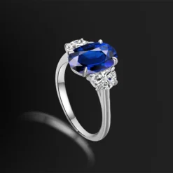 Wholesale Wedding Classic Style Shiny Geometric Sterling Silver Inlay White Gold Plated High Carbon Diamond Rings -Deals Glis Jewel Store 1661984069317169152