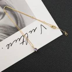 Simple Style Square Alloy Plating Inlay Zircon Gold Plated Women'S Pendant Necklace -Deals Glis Jewel Store 1663091068582891521