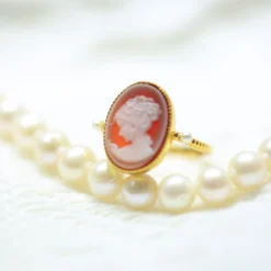 Retro Portrait Oval Sterling Silver Inlay Agate Rings -Deals Glis Jewel Store 1663817461910343680