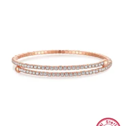 Elegant Round Oval Sterling Silver Plating Inlay Zircon 18K Gold Plated Rose Gold Plated White Gold Plated Bracelets -Deals Glis Jewel Store 1664848545242550272