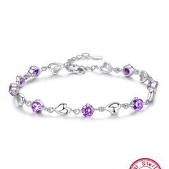 Elegant Round Sterling Silver Plating Inlay Zircon White Gold Plated Bracelets -Deals Glis Jewel Store 1664905030987288576