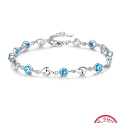 Elegant Round Sterling Silver Plating Inlay Zircon White Gold Plated Bracelets -Deals Glis Jewel Store 1664905165167267840