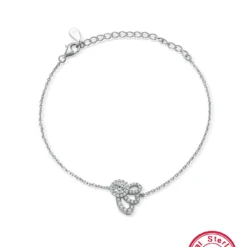 Elegant Luxurious Flower Sterling Silver Plating Inlay Zircon White Gold Plated Bracelets -Deals Glis Jewel Store 1664910794246197248 1