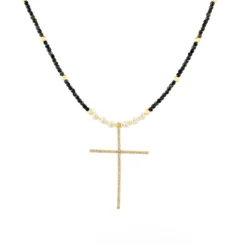 Ethnic Style Streetwear Cross Freshwater Pearl Beaded Plating Inlay Zircon Pendant Necklace 9 Ethnic Style Streetwear Cross Freshwater Pearl Beaded Plating Inlay Zircon Pendant Necklace -Deals Glis Jewel Store 1665535166065545216