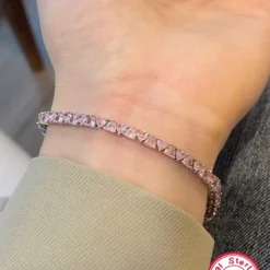 Elegant Luxurious Heart Shape Sterling Silver Inlay Zircon White Gold Plated Bracelets -Deals Glis Jewel Store 1665544894585901056