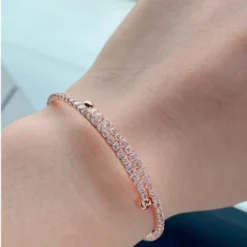 Elegant Round Oval Sterling Silver Plating Inlay Zircon 18K Gold Plated Rose Gold Plated White Gold Plated Bracelets -Deals Glis Jewel Store 1665621985172000768 1