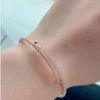 Elegant Round Oval Sterling Silver Plating Inlay Zircon 18K Gold Plated Rose Gold Plated White Gold Plated Bracelets
