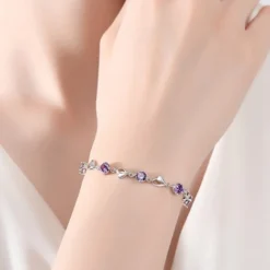 Elegant Round Sterling Silver Plating Inlay Zircon White Gold Plated Bracelets -Deals Glis Jewel Store 1665629677018025984 1