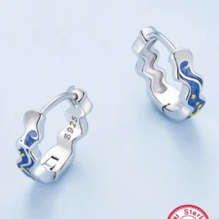 1 Pair Simple Style Oil Painting Enamel Plating Sterling Silver 18K Gold Plated White Gold Plated Earrings 5 1 Pair Simple Style Oil Painting Enamel Plating Sterling Silver 18K Gold Plated White Gold Plated Earrings -Deals Glis Jewel Store 1665636766255812608 1