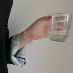 Simple Style Solid Color Sterling Silver Patchwork Bracelets -Deals Glis Jewel Store 1666285686673772544