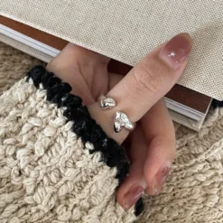 Artistic Irregular Sterling Silver Plating Open Ring 9 Artistic Irregular Sterling Silver Plating Open Ring -Deals Glis Jewel Store 1666285770786344960