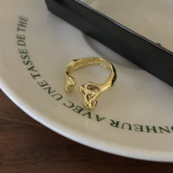 Artistic Irregular Sterling Silver Plating Open Ring 8 Artistic Irregular Sterling Silver Plating Open Ring -Deals Glis Jewel Store 1666285774045319168