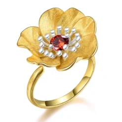 Sweet Flower Sterling Silver Inlay Zircon Rings 7 Sweet Flower Sterling Silver Inlay Zircon Rings -Deals Glis Jewel Store 1666671682007470080