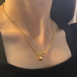 Simple Style Geometric Sterling Silver Plating 18K Gold Plated Pendant Necklace