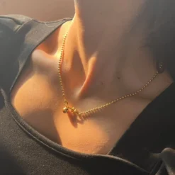 Simple Style Geometric Sterling Silver Plating 18K Gold Plated Pendant Necklace -Deals Glis Jewel Store 1666683498611740672