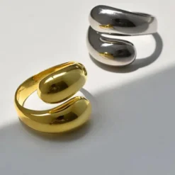 Simple Style Geometric Sterling Silver Plating Open Rings 11 Simple Style Geometric Sterling Silver Plating Open Rings -Deals Glis Jewel Store 1666688636999045120 1