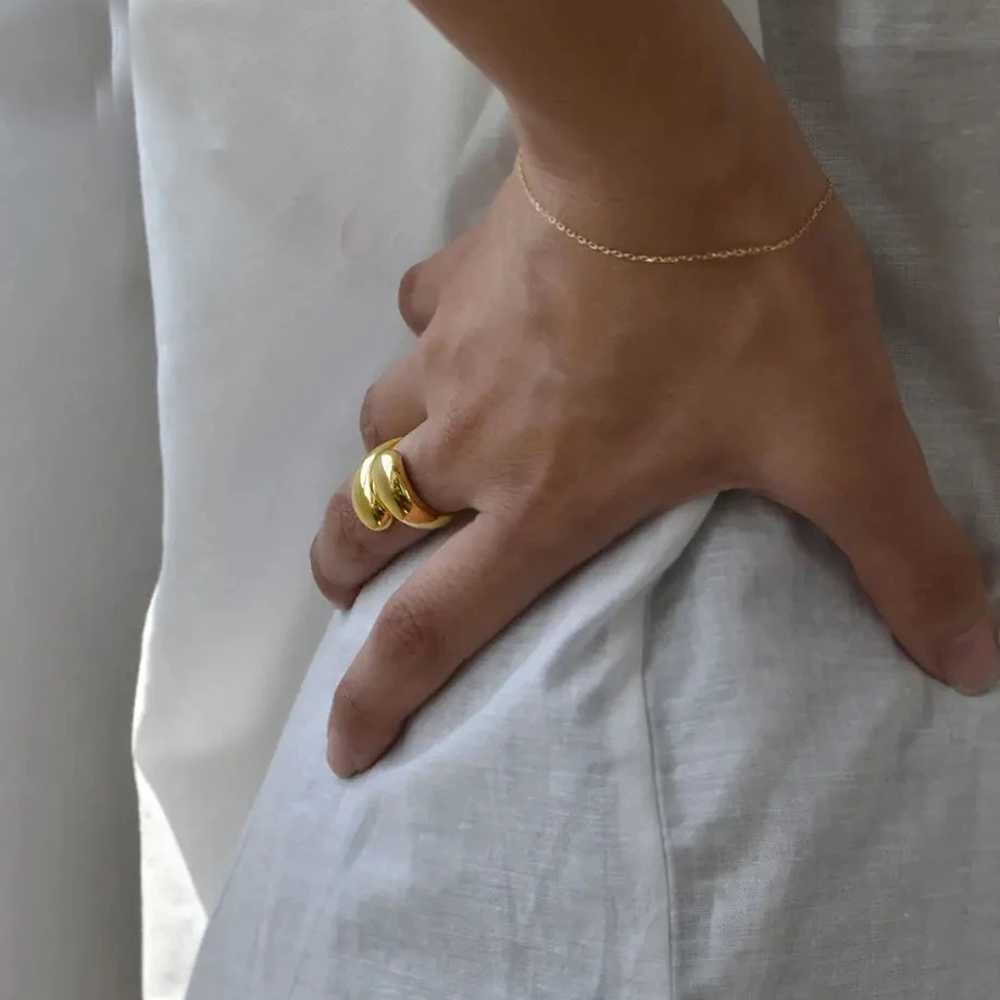 Simple Style Geometric Sterling Silver Plating Open Rings 5 Simple Style Geometric Sterling Silver Plating Open Rings - Image 5